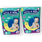 Jenny & Willy Vegan Mini 2 Numara Cırtlı Bebek Bezi 120 Adet