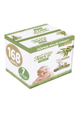 Baby Turco Doğadan XXLarge 7 Numara Cırtlı Bebek Bezi 168 Adet