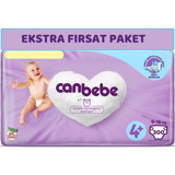 Canbebe Maxi Plus 4 Numara Bantlı Bebek Bezi 300 Adet