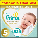 Prima Premium Care 5 Numara Cırtlı Bebek Bezi 324 Adet