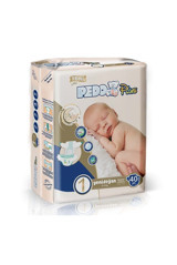 Pedo Plus Yenidoğan Jumbo 1 Numara Organik Göbek Oyuntulu Cırtlı Bebek Bezi 40 Adet
