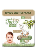 Baby Turco Doğadan 5 Numara Bantlı Bebek Bezi 192 Adet