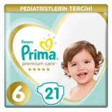 Prima Premium Care 6 Numara Cırtlı Bebek Bezi 21 Adet