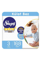 Sleepy Extra Günlük Aktivite Midi 3 Numara Külot Bebek Bezi 168 Adet