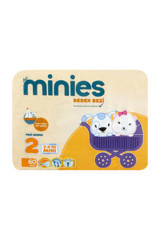 Minies Mini 2 Numara Bantlı Bebek Bezi 60 Adet
