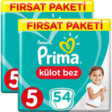 Prima Fırsat Paketi 5 Numara Külot Bebek Bezi 108 Adet