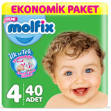 Molfix 3D Maxi 4 Numara Cırtlı Bebek Bezi 40 Adet