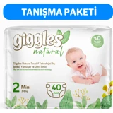 Giggles Natural Mini 2 Numara Cırtlı Bebek Bezi 40 Adet