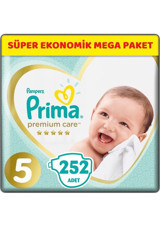 Prima Premium Care 5 Numara Cırtlı Bebek Bezi 252 Adet