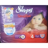 Sleepy Sensitive 4 Numara Organik Cırtlı Bebek Bezi