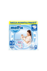 Molfix Midi 3 Numara Cırtlı Bebek Bezi 180 Adet
