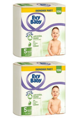 Evy Baby Hipoalerjenik Ekonomik Paket 5 Numara Cırtlı Bebek Bezi 44 Adet