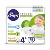 Sleepy Natural 4 + Numara Organik Cırtlı Bebek Bezi 3x26 Adet