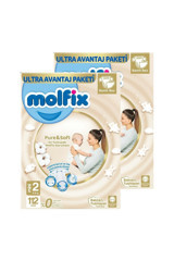 Molfix Pure & Soft 2 Numara Cırtlı Bebek Bezi 2x112 Adet
