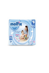 Molfix Maxi 4 + Numara Cırtlı Bebek Bezi 34 Adet