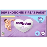 Canbebe Maxi Dev Ekonomik Fırsat Paketi 4 Numara Bantlı Bebek Bezi 480 Adet