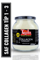 Tijda Organic Çilekli Collagen Powder Toz Kolajen 250 gr
