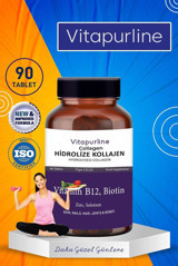 Vitapurline Biotin Hidrolize Collagen Tablet Kolajen 90x3000 mg