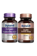Dynavit Hyaluronic Acid Tablet Kolajen 30x1195 mg + Biotin 100x150 mg
