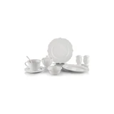 Schafer Naiv Byz03 34 Parça 6 Kişilik Porselen Kahvaltı Takımı Beyaz