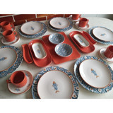 Keramika Koi Aı Yuvarlak Desenli 33 Parça 6 Kişilik Seramik Kahvaltı Takımı Çok Renkli