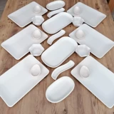 Keramika Siera 23 Parça 6 Kişilik Seramik Kahvaltı Takımı Beyaz
