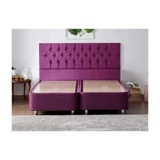 Niron Yatak Violet 150 x 200 cm Başlıklı Çift Kişilik Sandıklı Baza Seti Mor