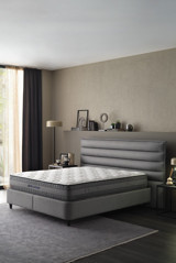 Yataş Canto 120 x 200 cm Yataklı Başlıklı Çift Kişilik Sandıklı Baza Seti Gri