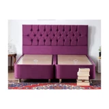 Niron Yatak Purple 160 x 200 cm Başlıklı Çift Kişilik Sandıklı Baza Seti Mor