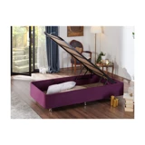 Niron Yatak Purple 90x190 cm Başlıksız Sandıklı Tek Kişilik Baza Seti Mor
