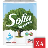 Sofia 2 Katlı 4x12'li Rulo Kağıt Havlu