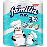 Familia Plus Kokulu 3 Katlı 4'lü Rulo Kağıt Havlu