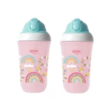 Wee Baby Pipetli Akıtmaz Kulpsuz 200 ml Alıştırma Bardağı Pembe