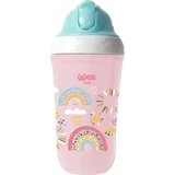 Wee Baby Pipetli Akıtmaz Kulpsuz 6+ Ay 200 ml Alıştırma Bardağı Pembe