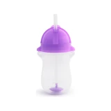 Munchkin Pipetli Akıtmaz Kulpsuz 12+ Ay 296 ml Alıştırma Bardağı Mor