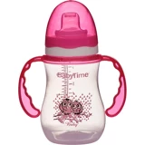 Baby Time Bt 105 Pipetli Akıtmaz Kulplu 250 ml Alıştırma Bardağı Pembe