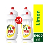 Fairy Yağ Kaldırma Limon Kokulu Sıvı El Bulaşık Deterjanı 4x1.35 lt