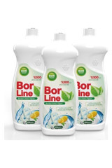 Bor Line Bor Katkılı Limon Kokulu Sıvı El Bulaşık Deterjanı 3x650 ml
