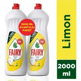 Fairy Orijinal Limon Kokulu Sıvı El Bulaşık Deterjanı 2x1 lt