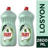 Fairy Losyon Aleo Vera Kokulu Losyonlu Sıvı El Bulaşık Deterjanı 2x1.4 lt