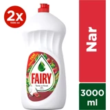 Fairy Temiz ve Ferah Nar Kokulu Sıvı El Bulaşık Deterjanı 2x1.5 lt