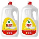 Fairy Süper Ekonomik Limon Kokulu Sıvı El Bulaşık Deterjanı 2x2.6 lt