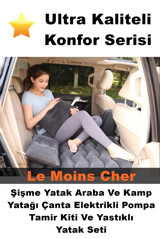 Le Moins Cher Hyundai İ20 Kamp Tipi Çift Kişilik Şişme Yatak Antrasit