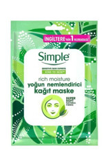 Simple Kind To Skin Hassas Ciltlere Uygun Nemlendiricili Kağıt Yüz Maskesi 21 ml