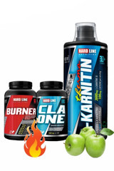 Hardline Nutrition Thermo Elma Aromalı L-Karnitin 1000 ml Sıvı + Burner + CLA One