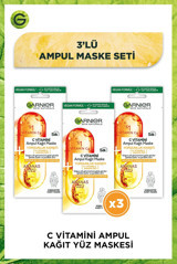 Garnier C Vitamini Kağıt Yüz Maskesi 3 Adet