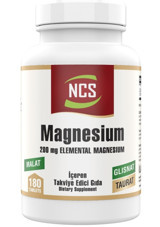 Ncs Magnesium Bisglisinat Malat Taurat Yetişkin Mineral 180 Adet