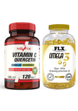 Nevfix Vitamin C Quercetin Yetişkin 120 Adet + Flx Omega 3-6-9 90 Tablet