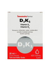 Imuneks Farma Vitamin D3 K2 Natürel Sızma Zeytinyağı Yetişkin 30 ml