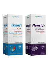 Ligone Beta Glucan Portakal Çocuk Vitamin 150 ml + Newvit Sambucus Nigra Şurup